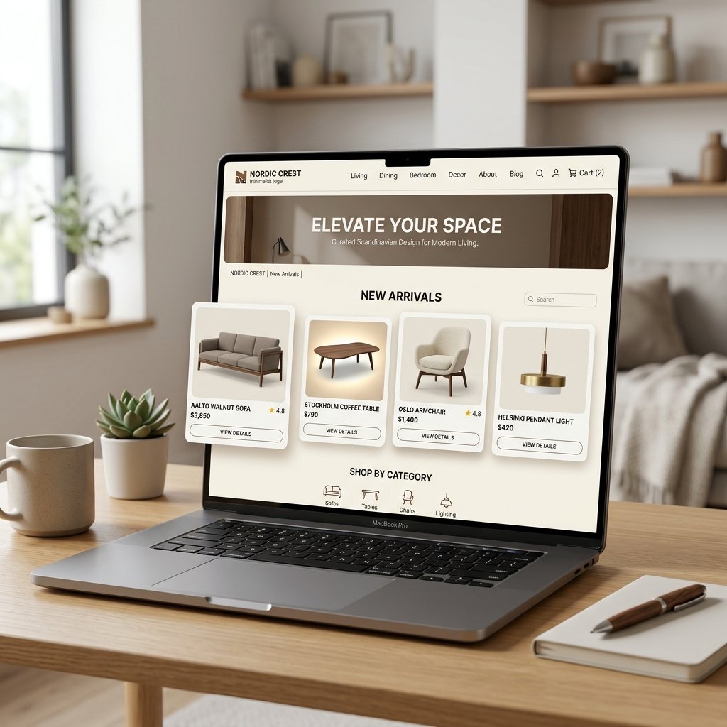 Scandinavian furniture eCommerce website
